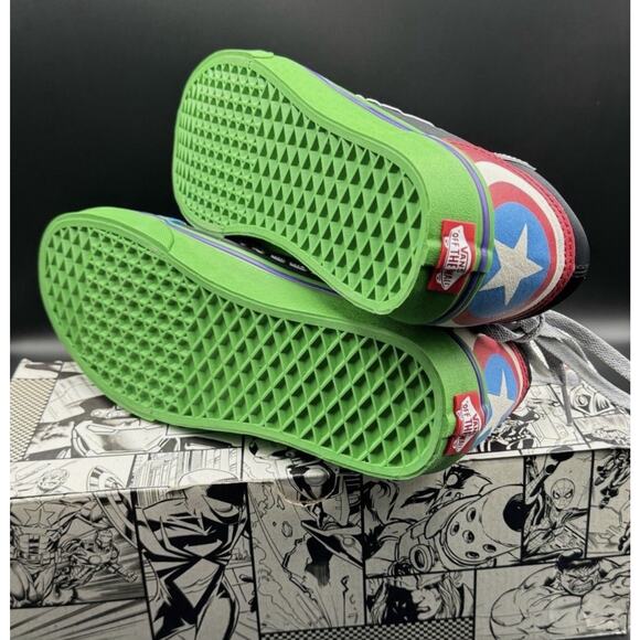 Avengers VANS Marvel Captain America Off The Wall Mens 11 New Box FAST SHIP